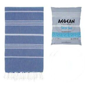 NWT Oversized Turkish Beach Towel Quick-Dry San Resistant Blue